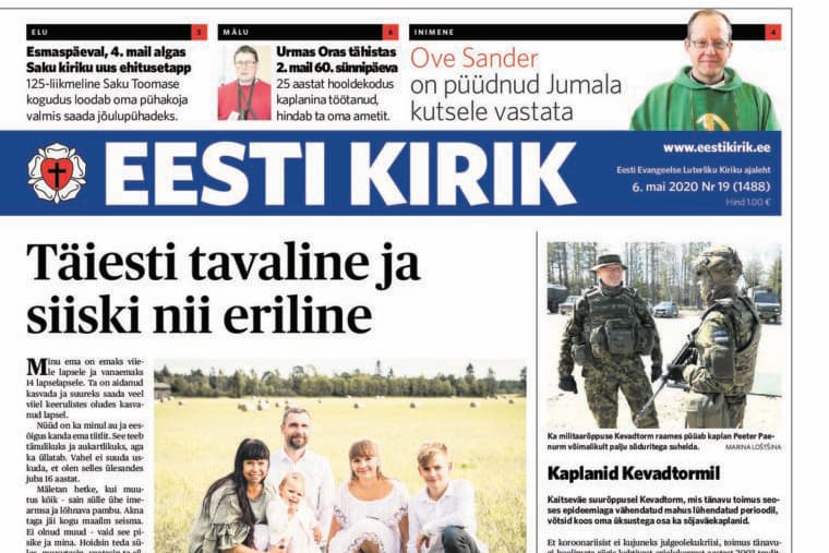 Ajalehe Eesti Kirik 6. mai teemade ülevaade