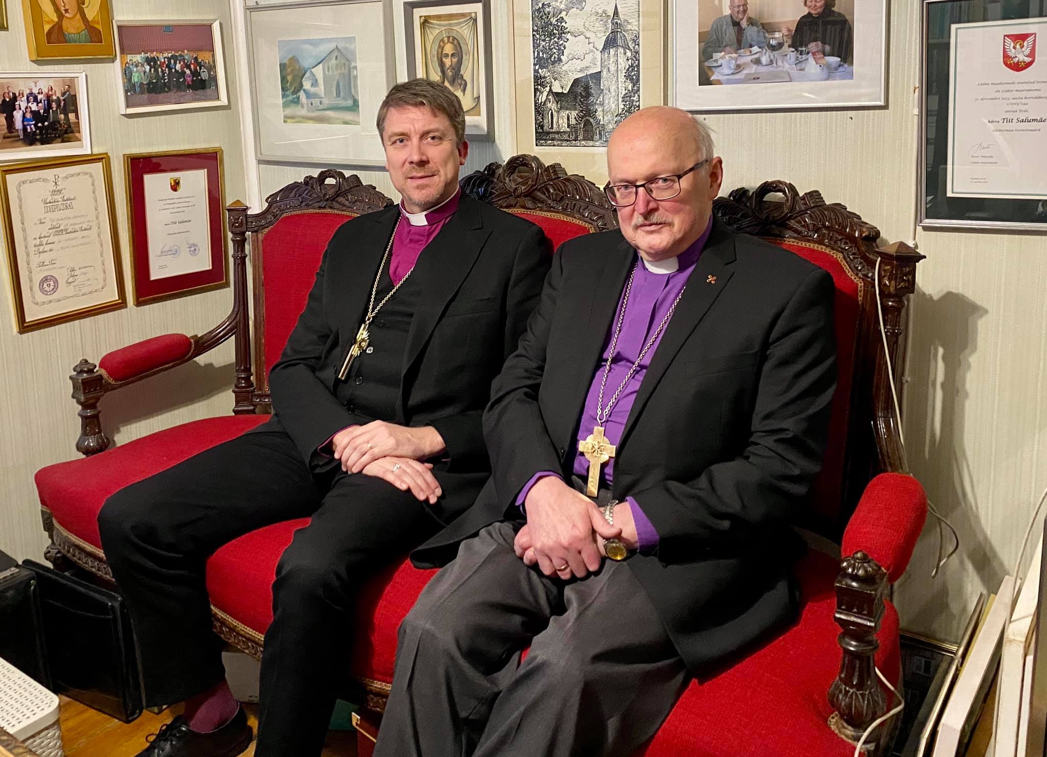 Piiskop Tiit Salumäe võõrustas täna Haapsalus peapiiskop Urmas Viilmad