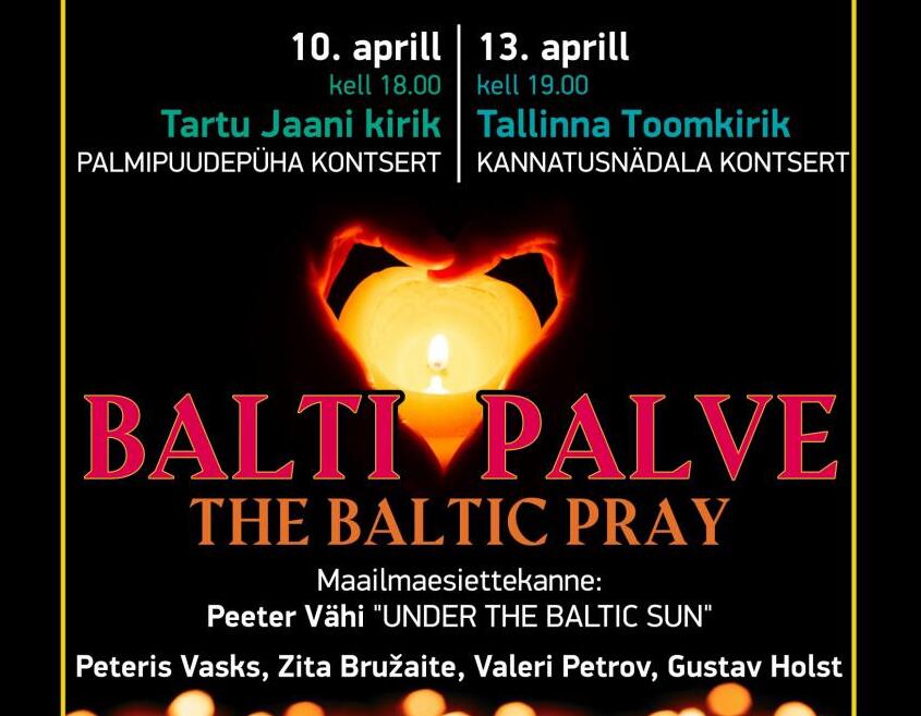 Kontserdil “Balti palve” tuleb maailmaesiettekandele teos “Under the Baltic Sun”