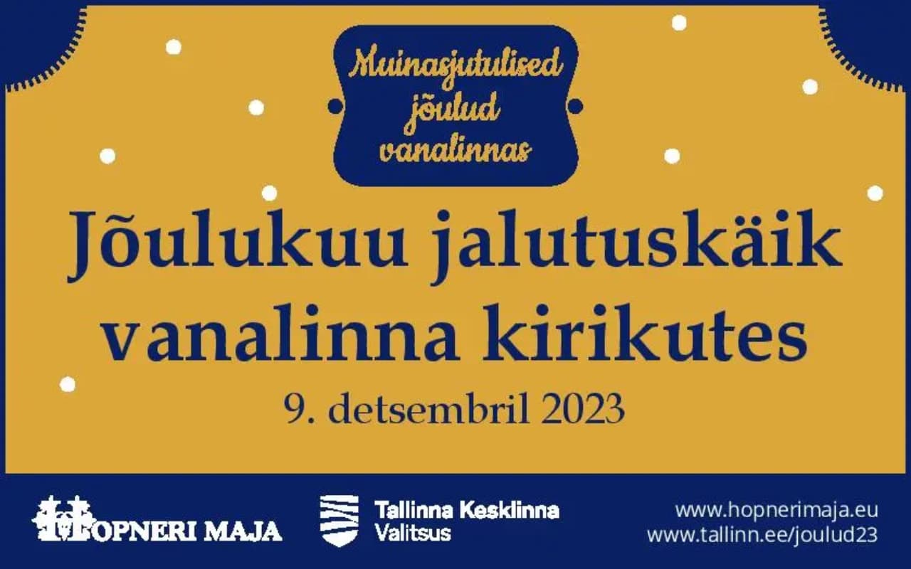 Laupäeval, 9. detsembril kutsutakse huvilisi Tallinna vanalinna kirikutesse