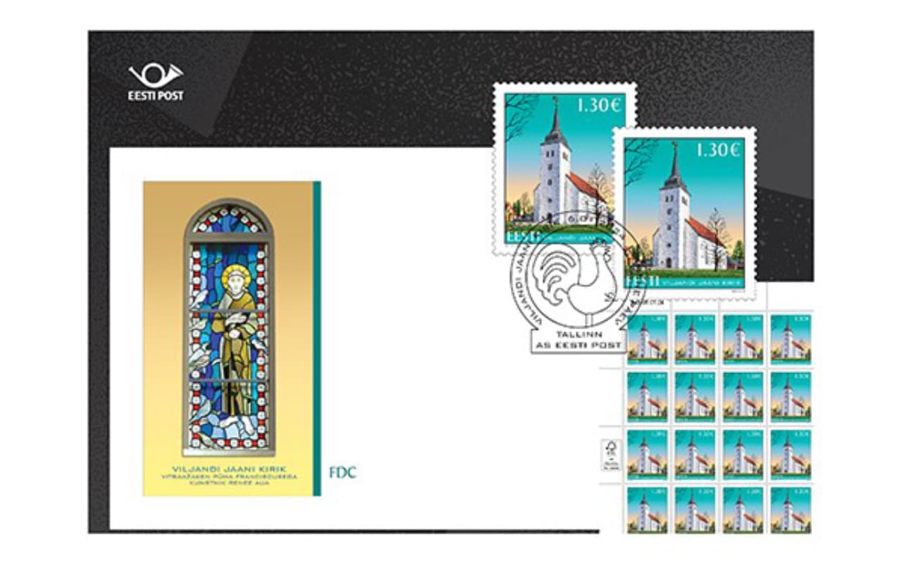 Kolmekuningapäeval esitletakse Viljandi Jaani kiriku pildiga postmarki