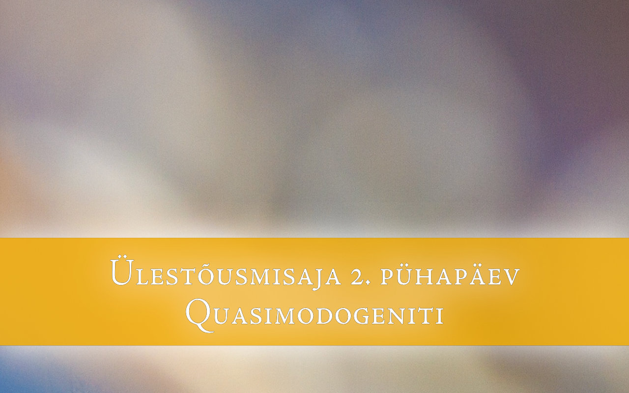 Ülestõusmisaja teise pühapäeva piiblilugemised räägivad sellest, et ülestõusnud Jeesus ilmus kahtlevatele jüngritele ja veenis neid oma ülestõusmises. Jüngreid 