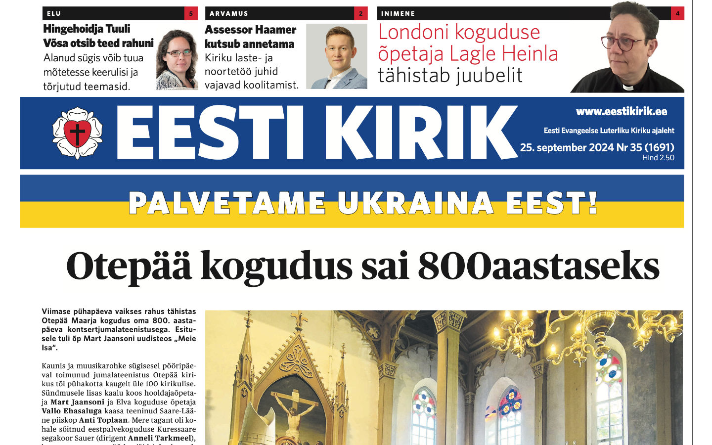 Eesti Kirik 25.09.2024