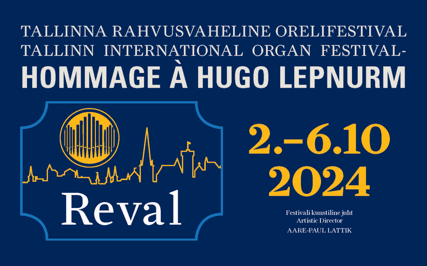 Tallinna rahvusvaheline orelifestival Reval 2024 on pühendatud Hugo Lepnurme 110. sünniaastapäevale