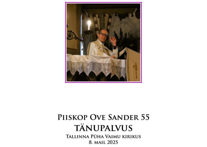 Piiskop Ove Sanderi 55. sünnipäeva tähistati tänupalvusega