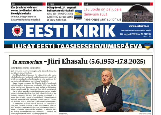 Eesti Kirik 20.08.2025