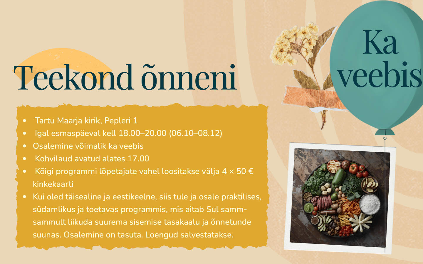 Tartu Maarja kirikus algab programm “Teekond õnneni” – 10 sammu sisemise heaolu suunas