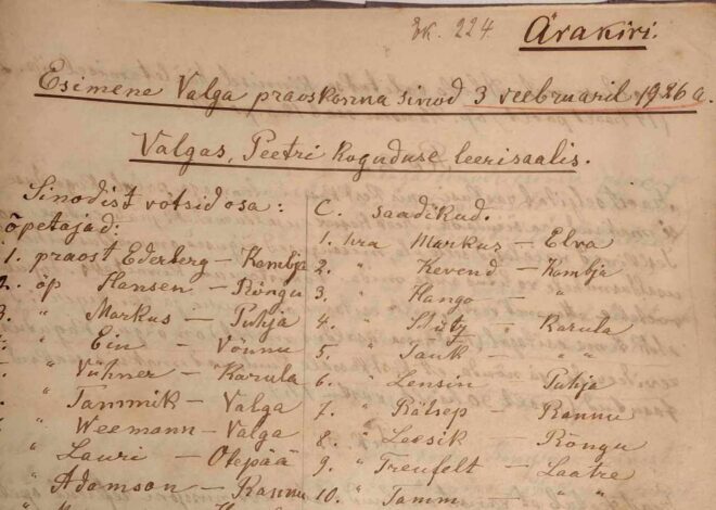 Valga praostkond tähistab saja aasta möödumist esimesest sinodist