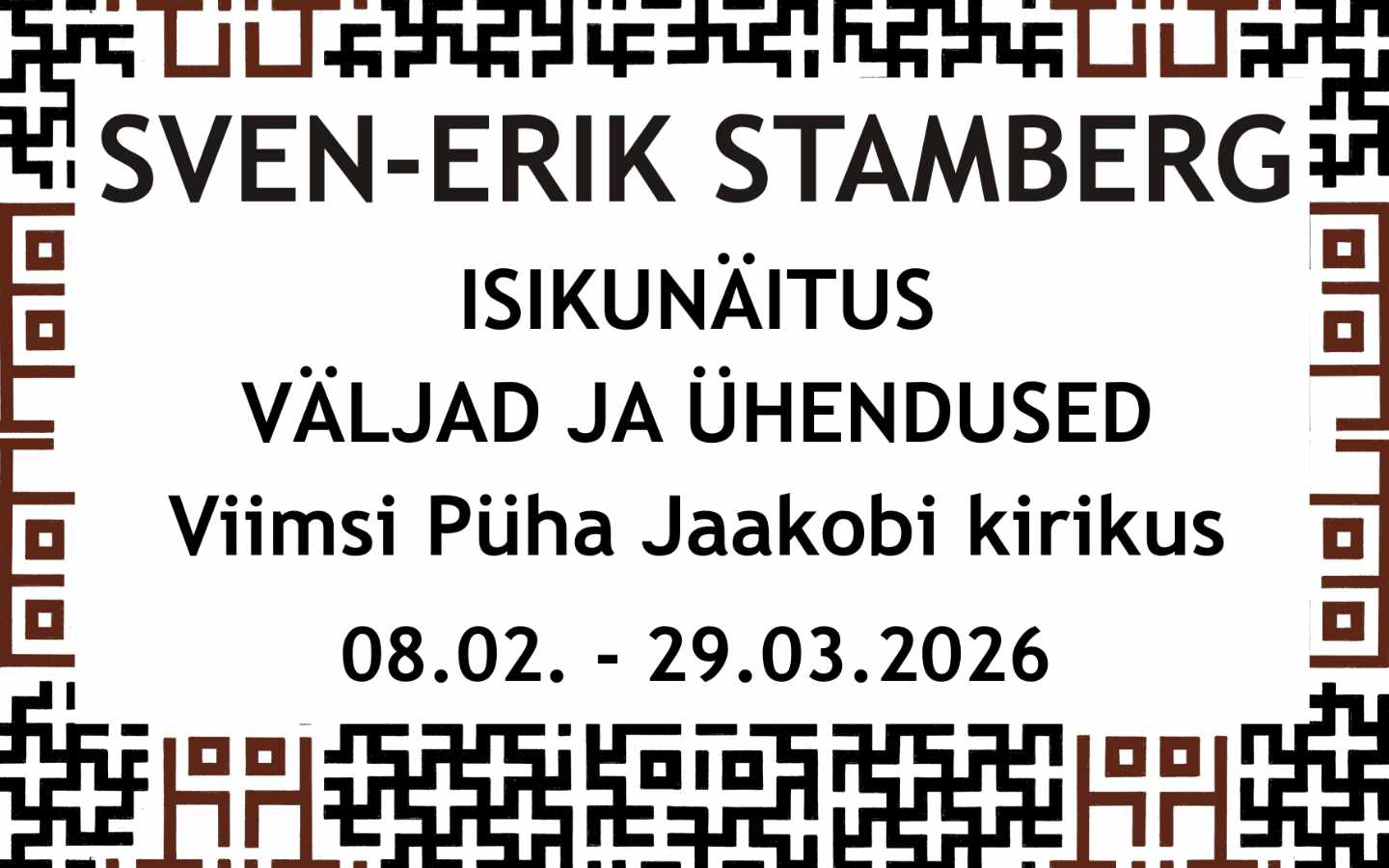 „Väljad ja ühendused“: Sven-Erik Stamberg toob Viimsi kirikusse risti- ja vööornamendi visuaalsed rännakud
