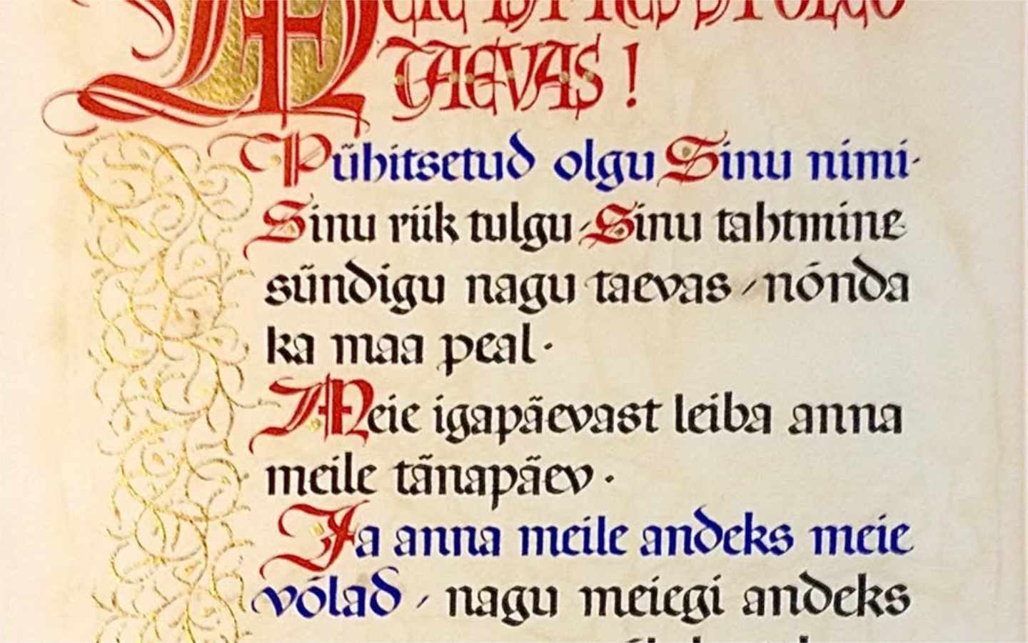 Audru muuseumis avati näitus Meie Isa palve tõlkimisloost