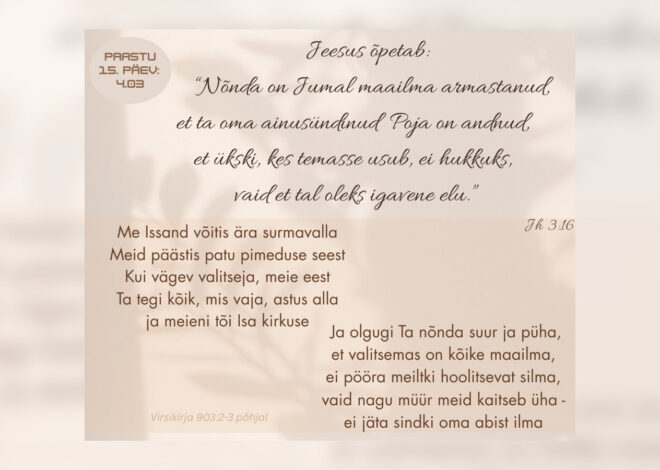 Misjonikeskuse paastukalender 2026