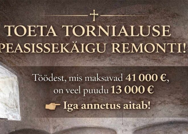 Haljala kogudus remondib kiriku peasissekäigu ja ootab annetusi