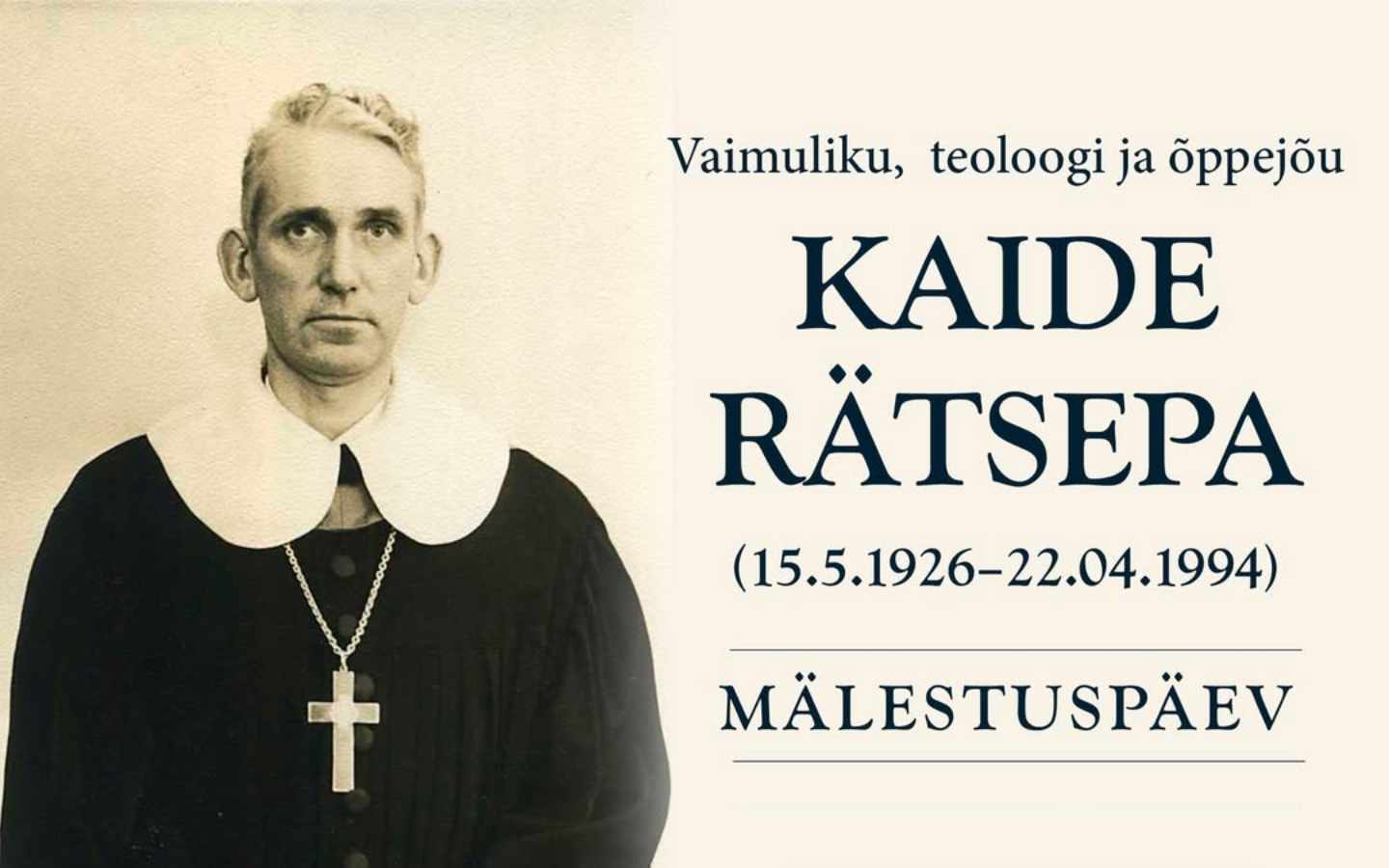 Kaarli koguduses tähistatakse teoloog Kaide Rätsepa 100. sünniaastapäeva
