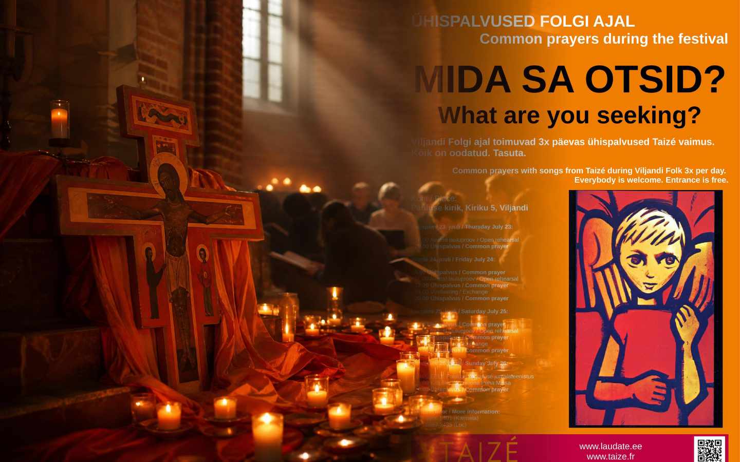 „Mida sa otsid?” – Taizé palvused saadavad Viljandi pärimusmuusika festivali