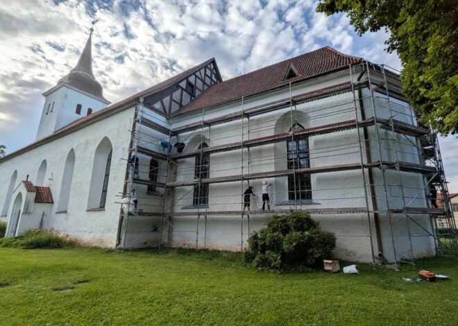 Viljandi Jaani kiriku välisremont on jõudnud poole peale, kuid talgulisi on hädasti vaja