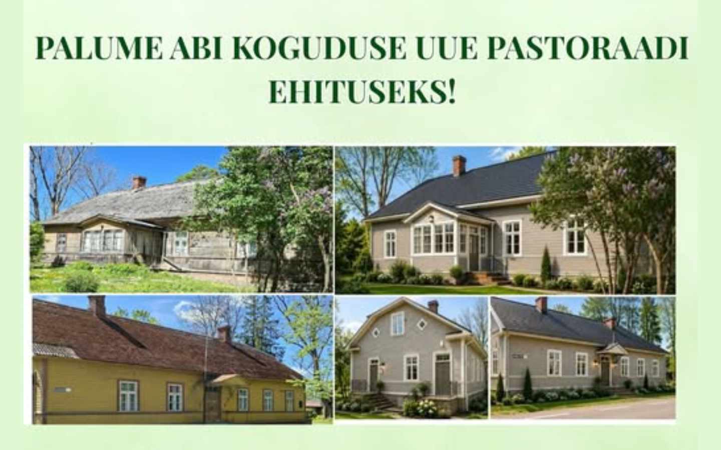 Viru-Nigula kogudus alustab vana maja renoveerimist kaasaegseks pastoraadiks