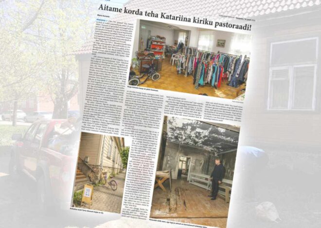 Võrumaa Teataja vahendab üleskutset toetada Võru Katariina koguduse pastoraadi kordategemist