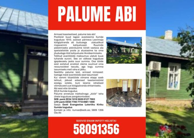 Ilumäe leerimaja köögipõranda alt leiti majavamm, kogudus palub abi avariitööde eest tasumisel