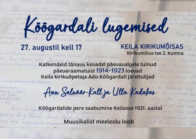 Keila kirikumõisas kõlavad Ado Köögardali päevaraamatu katkendid aastaist 1921–1923