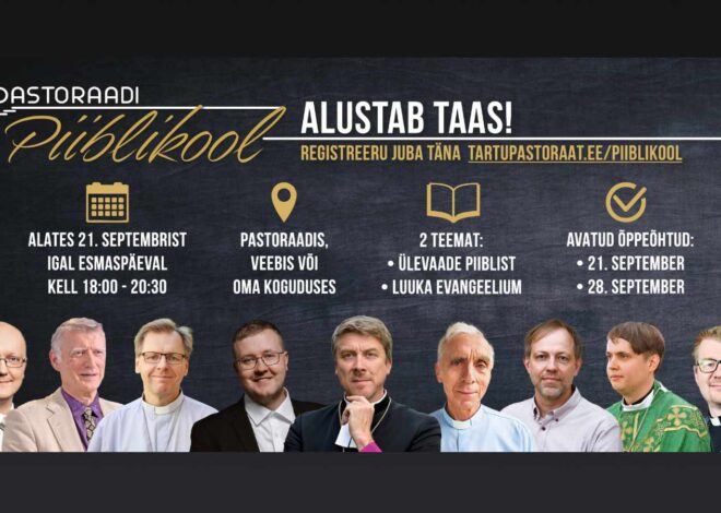 Pastoraadi piiblikool alustab 21. septembril uut õppeaastat