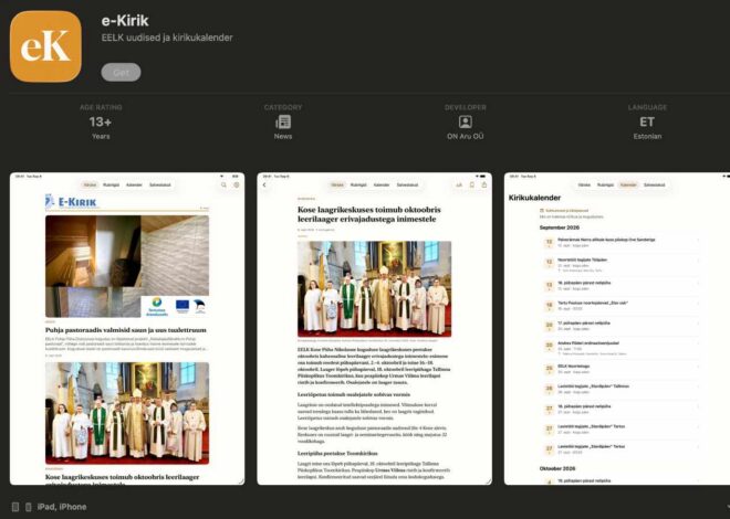 e-Kiriku mobiilirakendust saab tänasest App Store’ist alla laadida